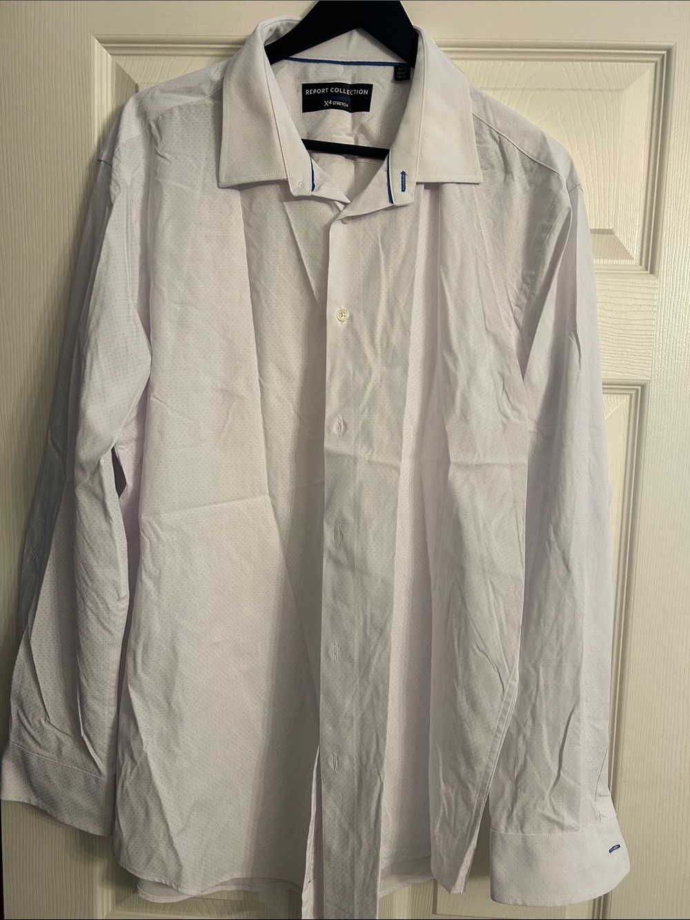 Report Collection Light White Button-Up Dress Shirt